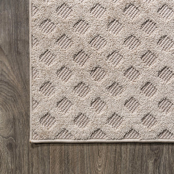 Rabat High-low Pile Mini-diamond Trellis Area Rug